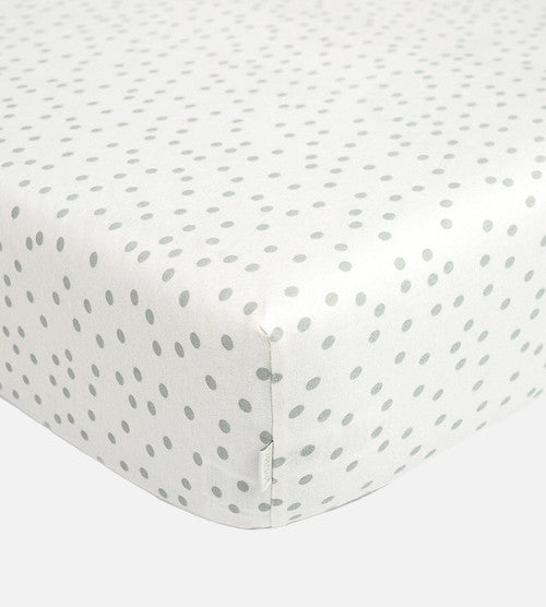 Bamboo Crib Sheets - Dot Dreamy White