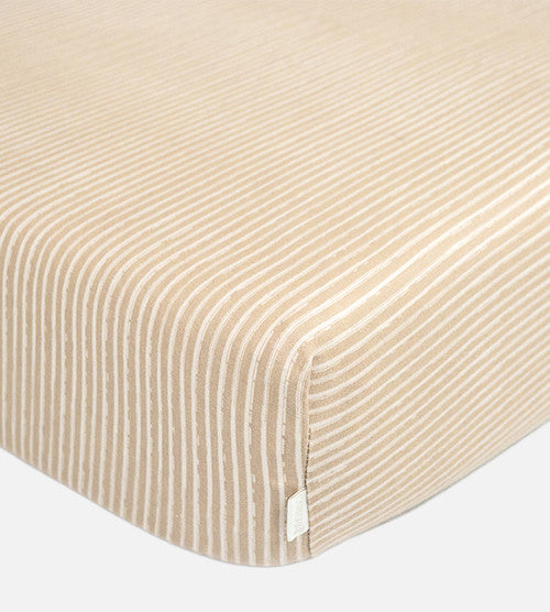 Bamboo Crib Sheets - Stripes Stone