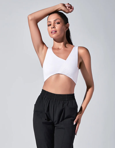 Heroine Sport Woman Twisted Top Black Asymmetric Neckline