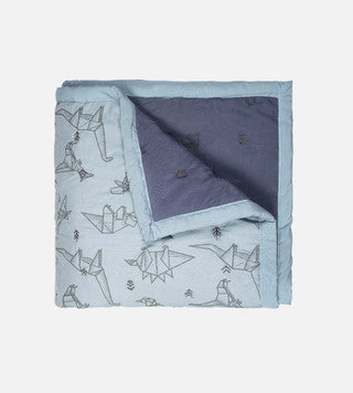 Bamboo Percale Quilt - Dino Moon Mist