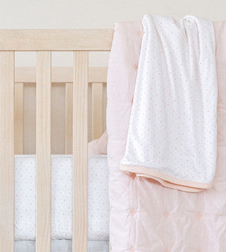 Bamboo Receiving Blanket - Diamond Dreamy White