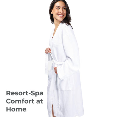 Cariloha Bamboo Waffle Knit Robe Unisex